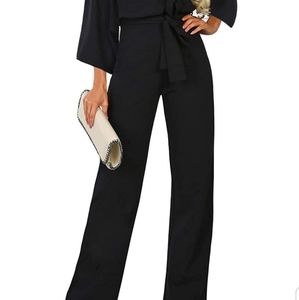 Long sleeve black pantsuit